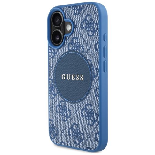 Guess HC MagSafe PU 4G Circle with Classic Logo case for iPhone 16 Blue - Image 2