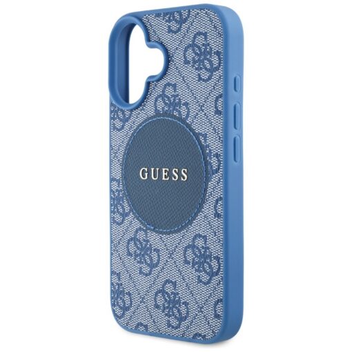 Guess HC MagSafe PU 4G Circle with Classic Logo case for iPhone 16 Blue - Image 6