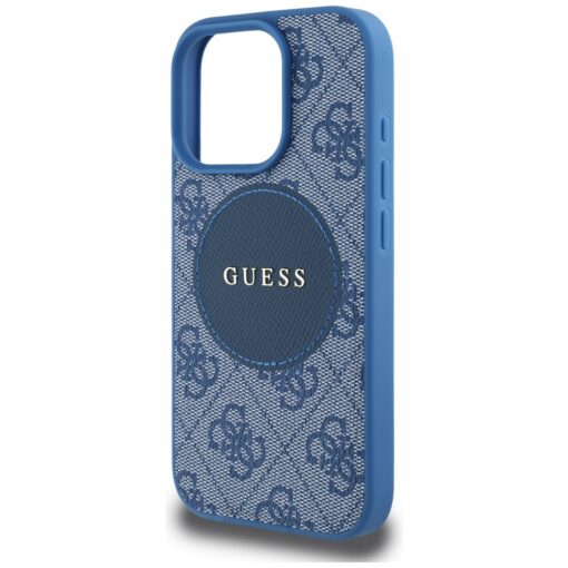 Guess HC MagSafe PU 4G Circle with Classic Logo case for iPhone 16 Pro Max Blue - Image 6