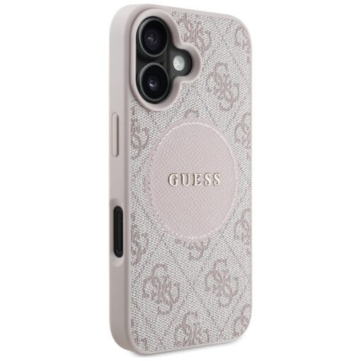 Guess HC MagSafe PU 4G Circle with Classic Logo case for iPhone 16 Pink - Image 4