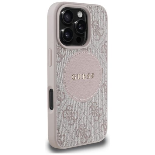Guess HC MagSafe PU 4G Circle with Classic Logo case for iPhone 16 Pro Max Pink - Image 4