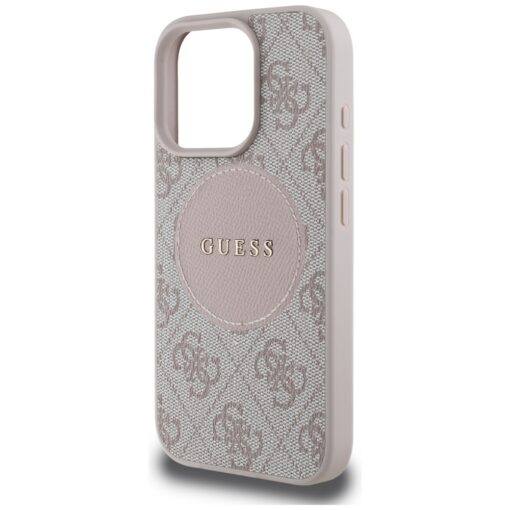 Guess HC MagSafe PU 4G Circle with Classic Logo case for iPhone 16 Pro Max Pink - Image 6