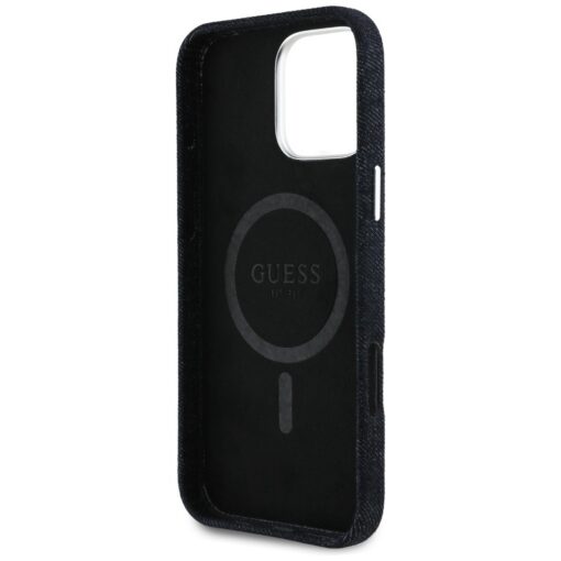 Guess HC MagSafe FW Denim Triangle Logo Case for iPhone 16 Pro Max Black - Image 7