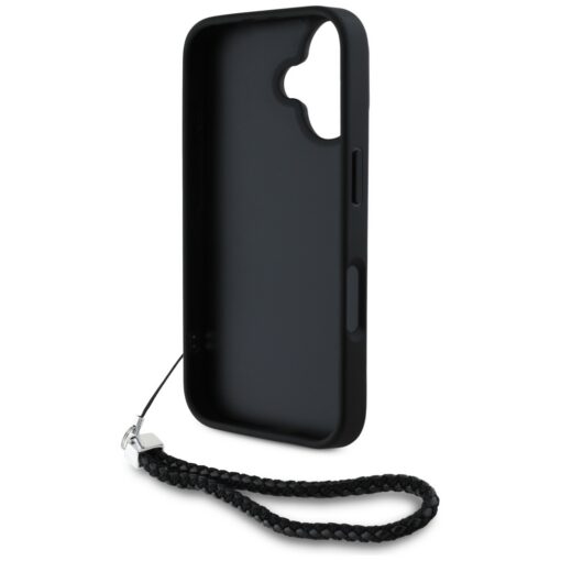 Karl Lagerfeld HC Quilted PU Initial Logo & Chain Strap case for iPhone 16 Black - Image 6