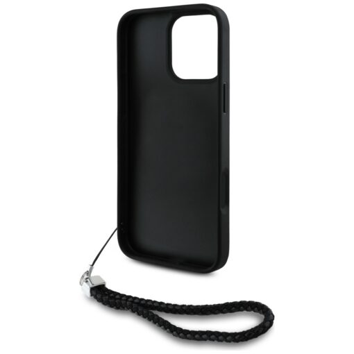 Karl Lagerfeld HC Quilted PU Initial Logo & Chain Strap case for iPhone 16 Pro Max Black - Image 6