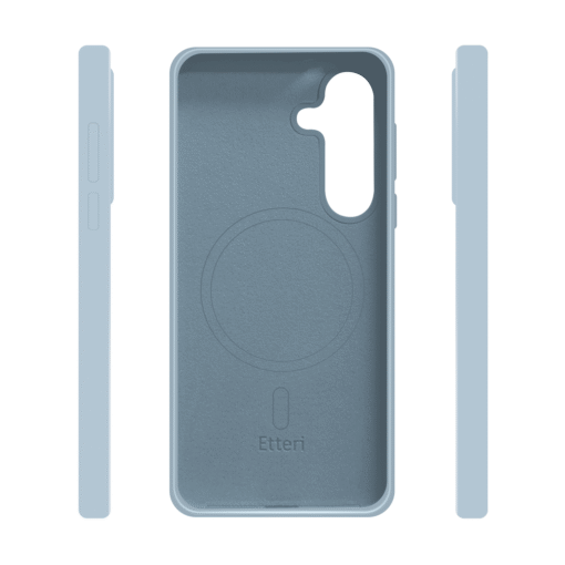 Etteri Silicone Mag case for Samsung Galaxy S25 light blue - Image 13