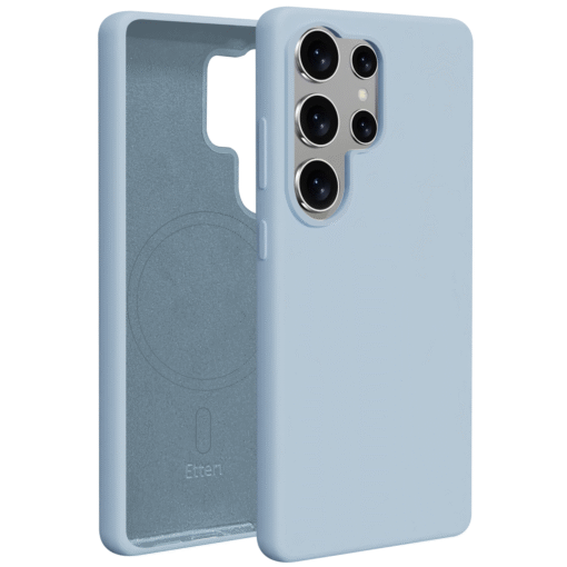 Etteri Silicone Mag case for Samsung Galaxy S25 Ultra light blue - Image 10