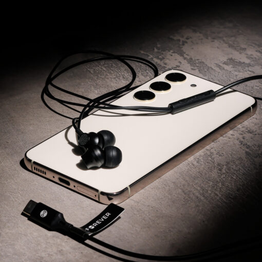 Forever wired earphones EP-02  USB-C black - Image 6