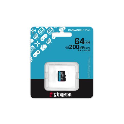 Kingston memory card 64GB microSDXC Canvas Go Plus Gen4 200MB/s A2 U3 V30 - Image 3