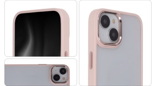 Satin Elegant Matt Case for iPhone 12 / 12 Pro 6,1" pink - Image 3