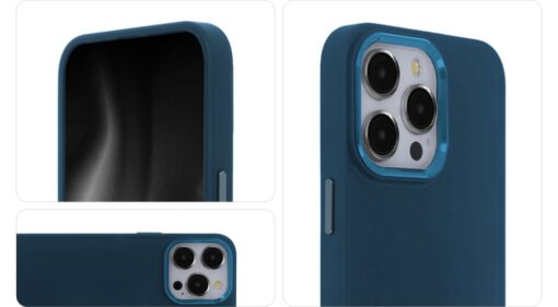 Satin Elegant Case for iPhone 14 Pro 6,1" dark blue - Image 3