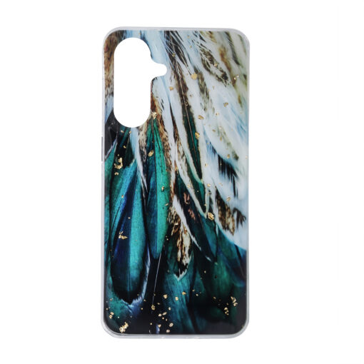 Gold Glam case for Samsung Galaxy A26 5G feathers - Image 2