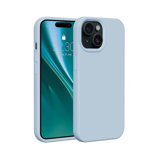Etteri Silicone case for iPhone 15 6,1" light blue - Image 12