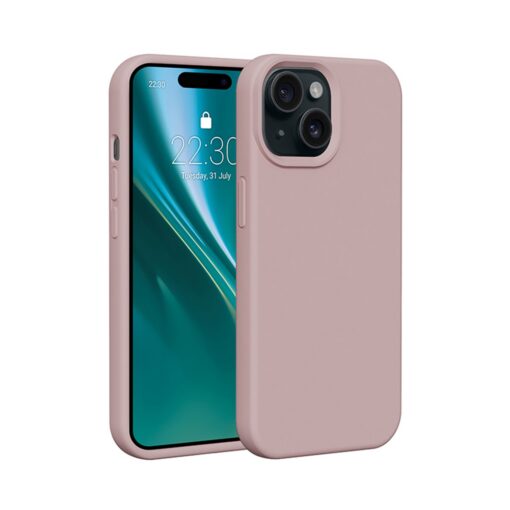 Etteri Silicone case for iPhone 15 6,1" light pink - Image 12