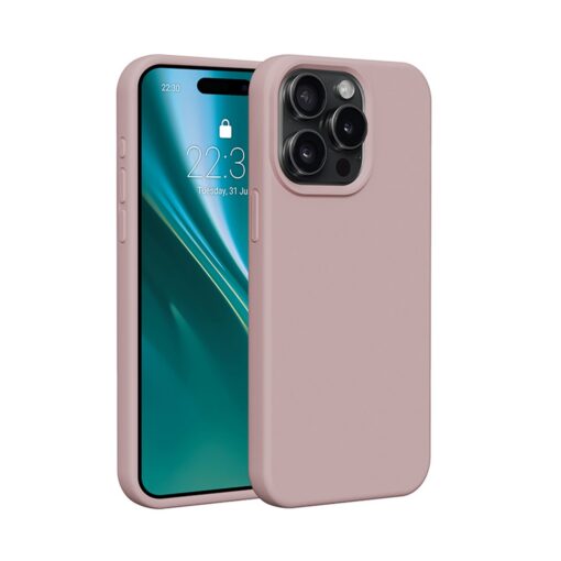 Etteri Silicone case for iPhone 15 Pro Max 6,7" light pink - Image 12