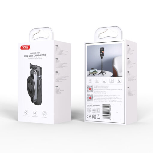 XO selfie stick Bluetooth tripod SS22 black magnetic - Image 2