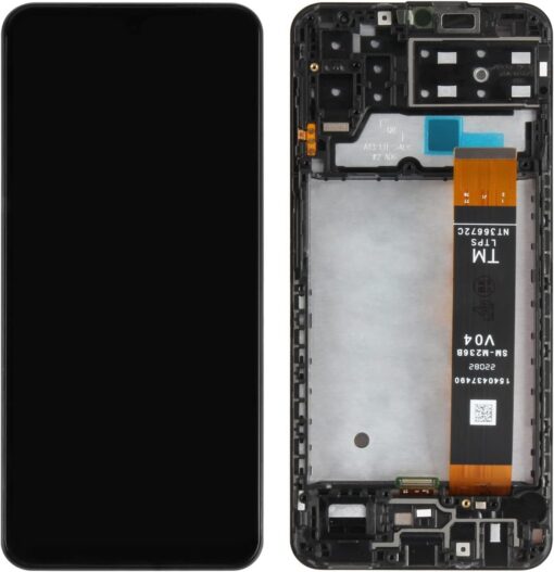 LCD ekraan Samsung A137 A13 2022 puutetundliku ekraaniga koos raamiga must ORG