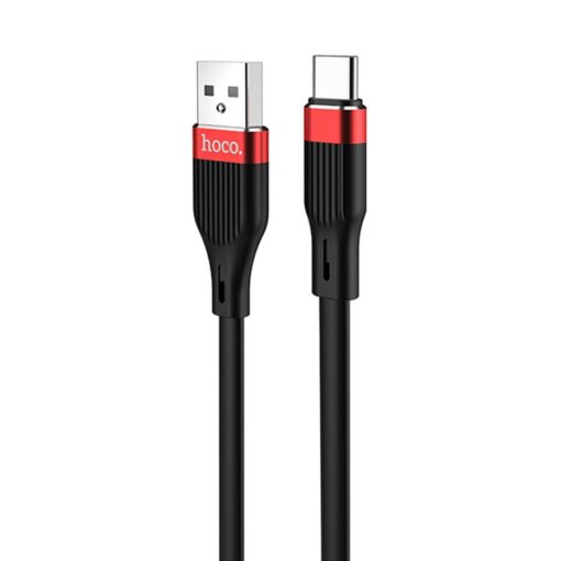 Laadimisjuhe Hoco U72 Type-C 1.2m silikoon must
