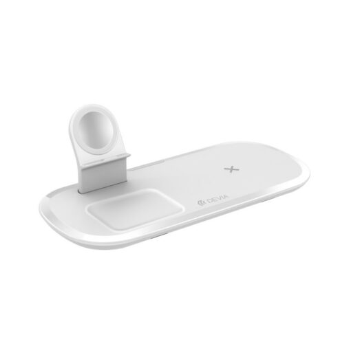 Juhtmeta laadija Devia 3in1 Smart Phone, Apple Watch, Airpods valge - Image 3