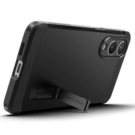 Kaitseümbris Tough Armor AI (MagFit), Samsung Galaxy S25 Edge, must, tugijalaga, Qi2/MagSafe toega, Spigen - Image 8