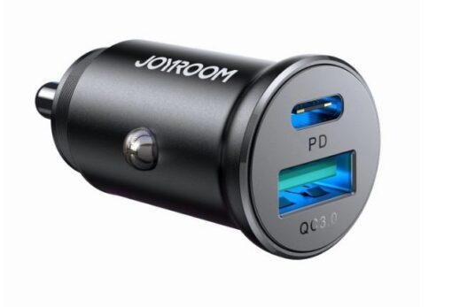Car charger JOYROOM (JR-CCN05) (1xUSB-C; 1xUSB; 30W) black