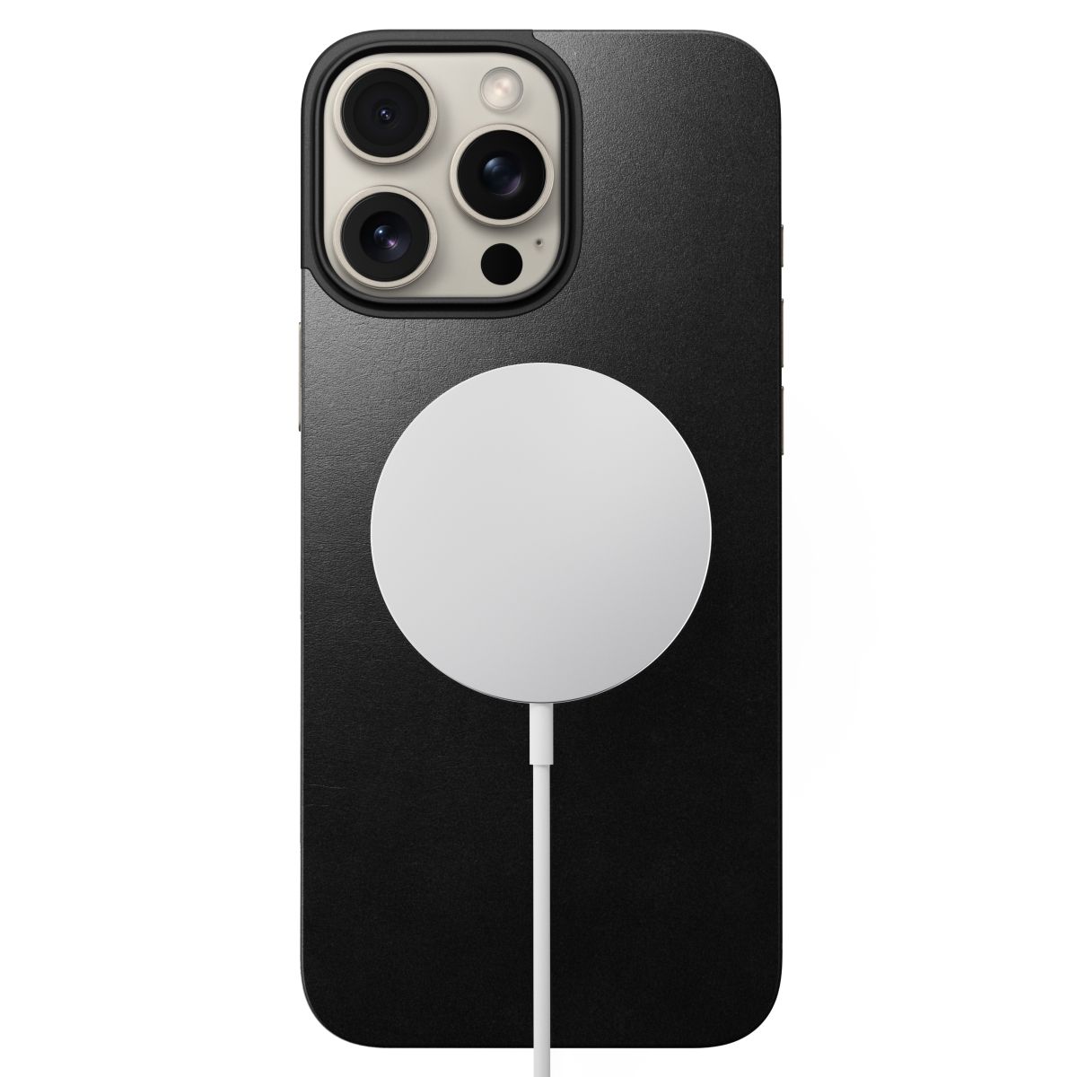 Tagakülje kaitsekaas Magnetic Leather Back, Apple iPhone 16 Pro Max, must, naturaalsest nahast, MagSafe ühilduv, Nomad - Image 2