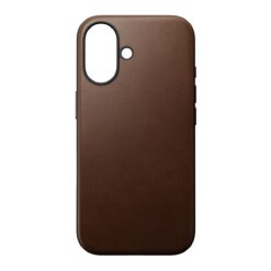 Kaitseümbris Modern Leather, Apple iPhone 16, pruun, naturaalsest nahast, MagSafe ühilduv, Nomad