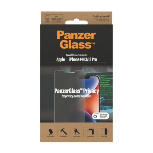 Kaitseklaas privaatsusfiltriga, Apple iPhone 16e / 14 / 13 / 13 Pro, Classic Fit, PanzerGlass - Image 9