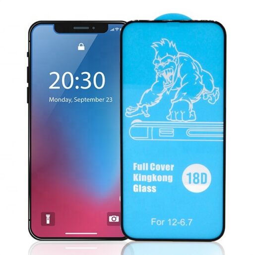 LCD kaitsev karastatud klaas 18D Airbag Shockproof Samsung A135 A13 4G/A136 A13 5G/A047 A04s must - Image 2
