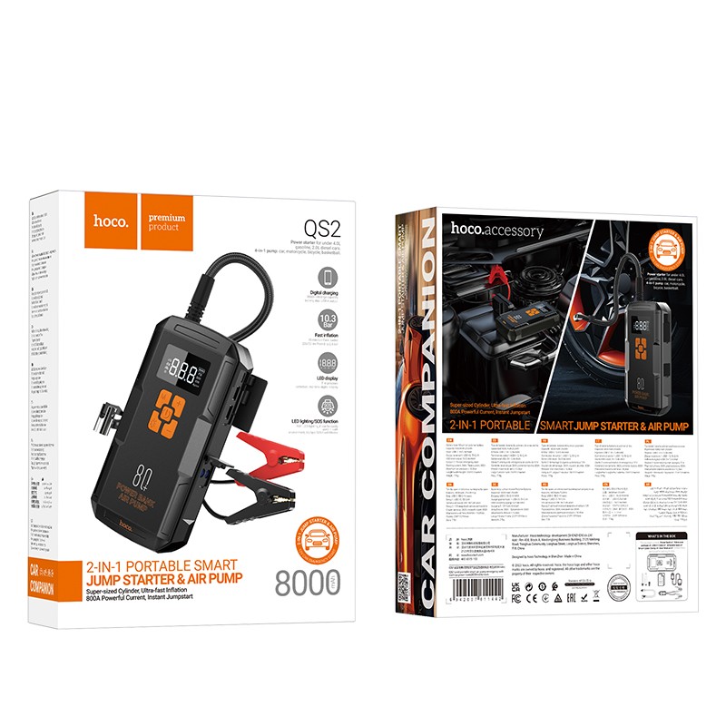 Hoco QS2 Car Jump Starter 800A max 8000mAh - Image 5
