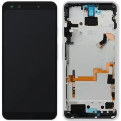 LCD Touchscreen (excl. Adhesive Tape) - Clearly White, Google Pixel 3 - Original (varuosa)
