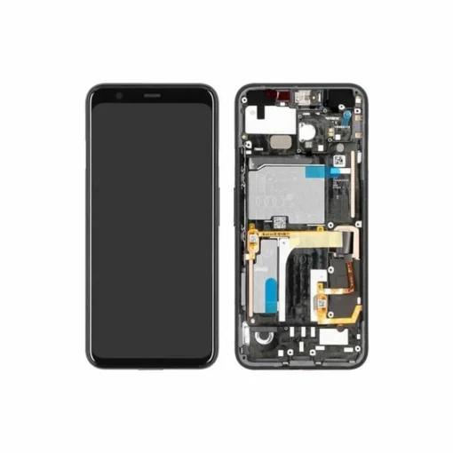 LCD Touchscreen (excl. Adhesive Tape) - Just Black, Google Pixel 4 - Original (varuosa)