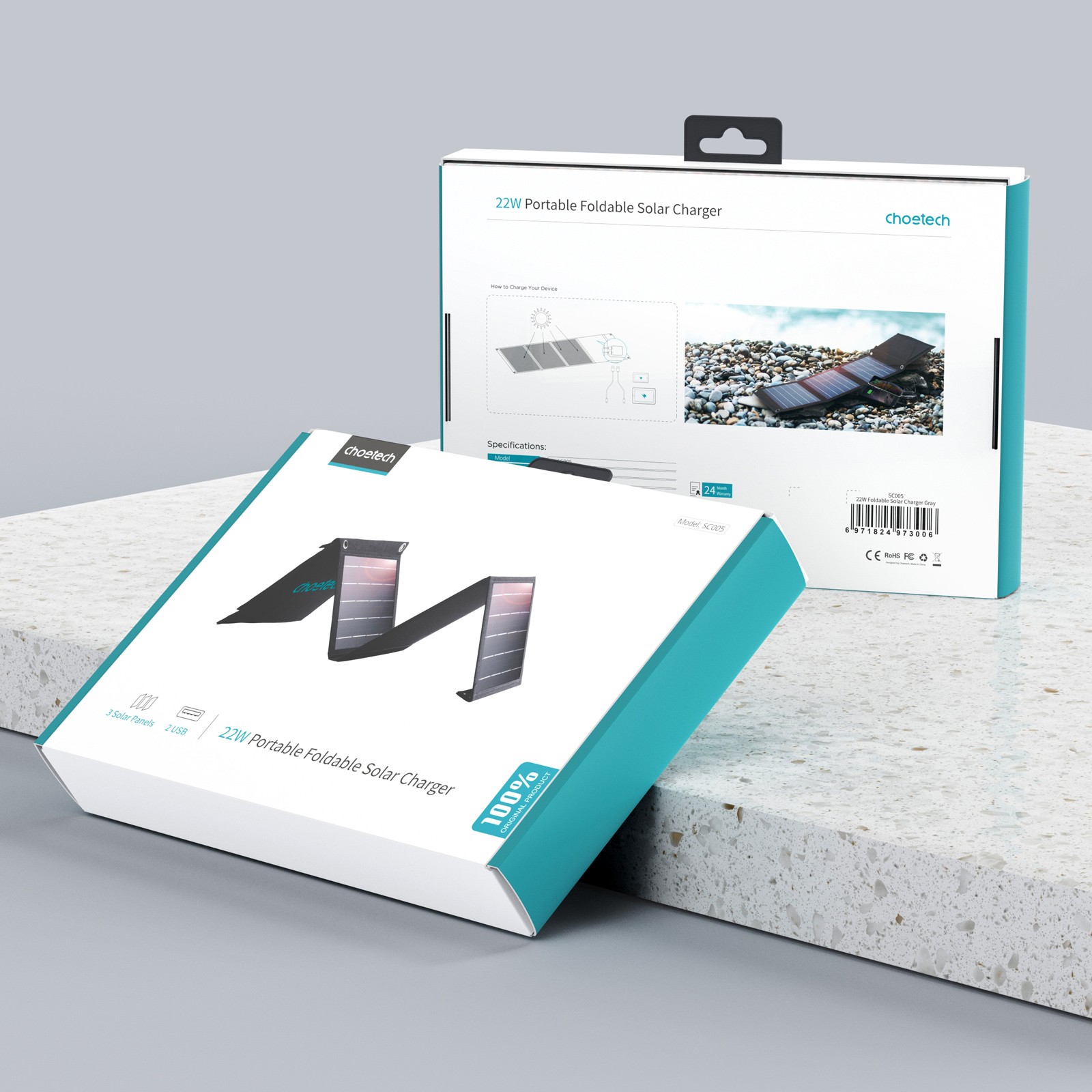 Päikeselaadija Choetech SC005 22W 2.4A - Image 5