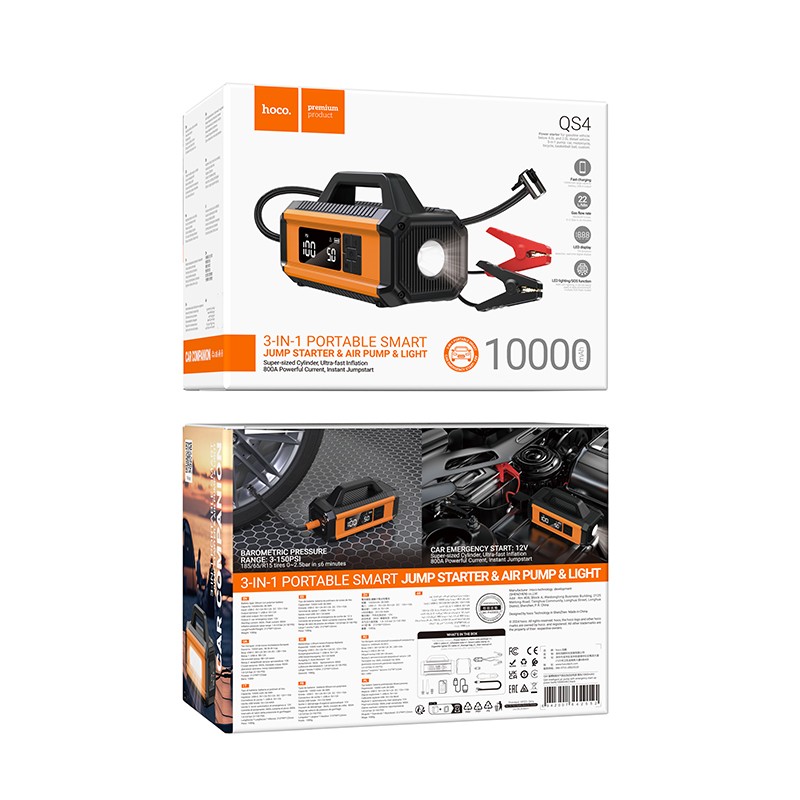 Hoco QS4 Car Jump Starter 800A max 10000mAh - Image 5