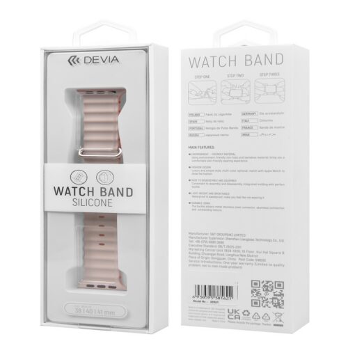 Devia strap Deluxe Sport6 for Apple Watch 44mm/ 45mm/ 46mm/ 49mm black orange - Image 2