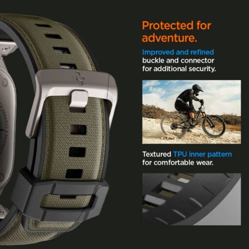 Spigen DuraPro Armor for Apple Watch 6 / 7 / 8 / 9 / 10 / SE / Ultra 1 / 2 (44 / 45 / 46 / 49mm) Military Green - Image 12