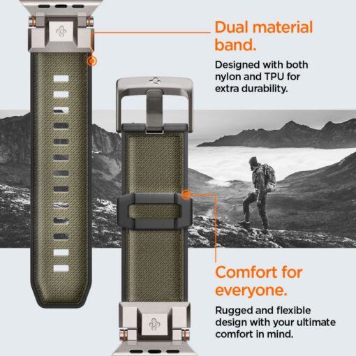 Spigen DuraPro Armor for Apple Watch 6 / 7 / 8 / 9 / 10 / SE / Ultra 1 / 2 (44 / 45 / 46 / 49mm) Military Green - Image 14