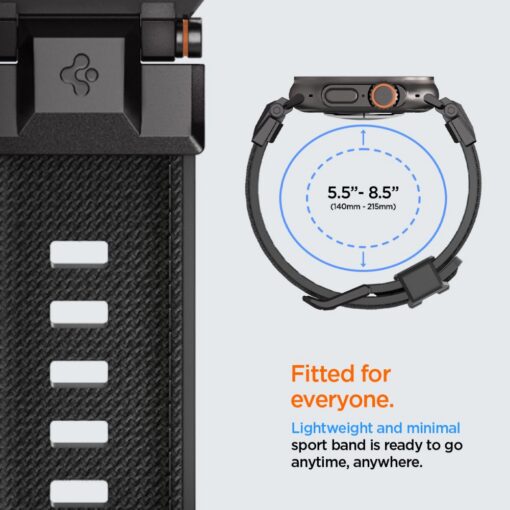 Spigen DuraPro Armor for Apple Watch 6 / 7 / 8 / 9 / 10 / SE / Ultra 1 / 2 (44 / 45 / 46 / 49mm) Black - Image 11