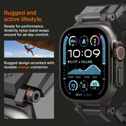 Spigen DuraPro Armor for Apple Watch 6 / 7 / 8 / 9 / 10 / SE / Ultra 1 / 2 (44 / 45 / 46 / 49mm) Black - Image 12