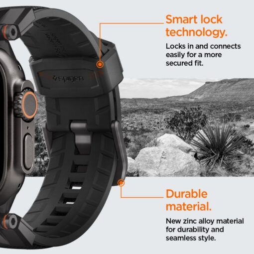 Spigen DuraPro Armor for Apple Watch 6 / 7 / 8 / 9 / 10 / SE / Ultra 1 / 2 (44 / 45 / 46 / 49mm) Black - Image 14