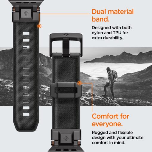 Spigen DuraPro Armor for Apple Watch 6 / 7 / 8 / 9 / 10 / SE / Ultra 1 / 2 (44 / 45 / 46 / 49mm) Black - Image 15
