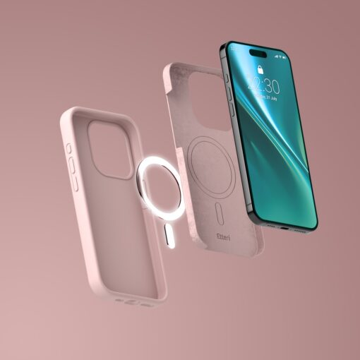 Etteri Silicone Mag case for iPhone 12 / 12 Pro 6,1" light pink - Image 19