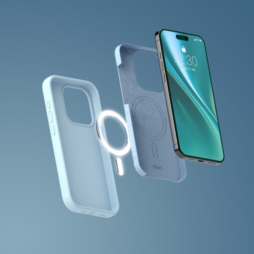 Etteri Silicone Mag case for iPhone 14 6,1" light blue - Image 19