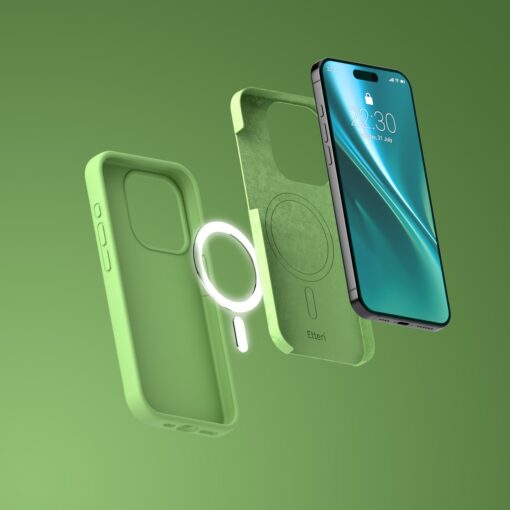 Etteri Silicone Mag case for iPhone 14 6,1" light green - Image 19