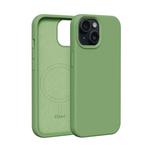 Etteri Silicone Mag case for iPhone 15 6,1" light green - Image 11