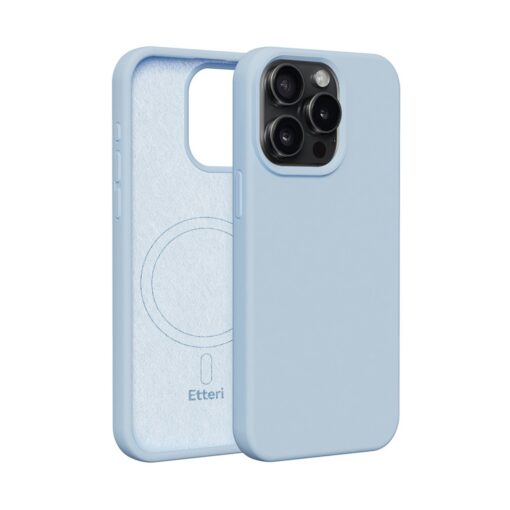 Etteri Silicone Mag case for iPhone 15 Pro 6,1" light blue - Image 11