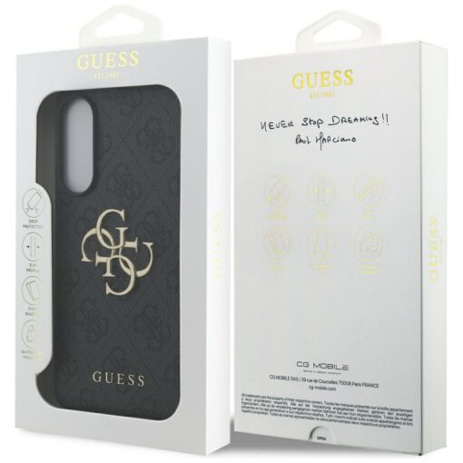 Guess case for Samsung Galaxy S25 Edge GUESS HC 4G PU big logo black - Image 8