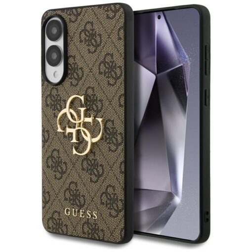 Guess case for Samsung Galaxy S25 Edge GUESS HC 4G PU big logo brown