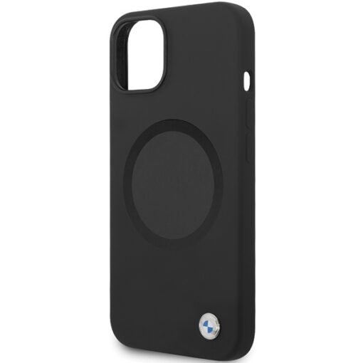 BMW case for iPhone 14 6,1" BMHMP14SSILBK2 black HC Magsafe Silicone Metal Logo + UV - Image 6