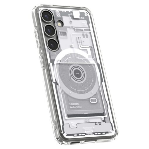 Spigen Ultra Hybrid Mag MagSafe case for Samsung Galaxy S25 Zero One White - Image 5